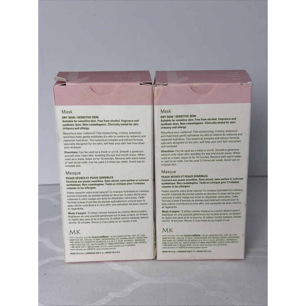 2 Lot Mary Kay Botanical Effects Formula 1 Mask Full Size 4 oz New In Box - Picture 3 of 8